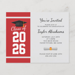 Invitation simple pour la fête de remise des diplô
