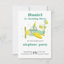 Invitation simple pour l'anniversaire d'avion ✈️