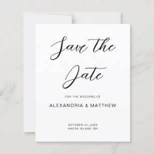 Invitation simple pour le mariage à retenir la dat