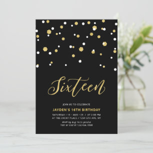Invitation simple pour un anniversaire de 16 ans s