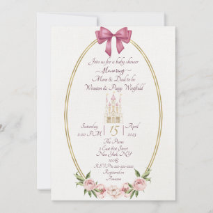 Invitation simple pour une baby shower de petite p