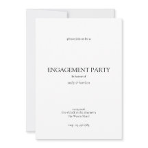 Invitation simple pour une fête de fiançailles