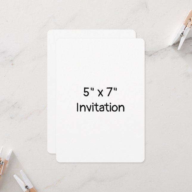 Invitation Simple promotion de marque arrondie 5" x 7"  (Devant/Arrière en situation)