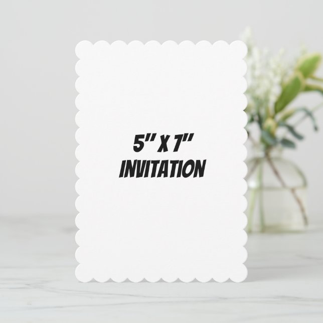 Invitation Simple Promotion de Marque en Coquille 5" x 7"  (Debout devant)