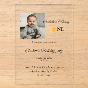 Invitation simple QR photo anniversaire Sunshine