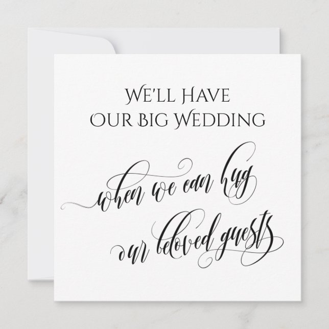 Invitation Simple Quand Nous Pouvons Vous Embrasser Mariage R (Devant)