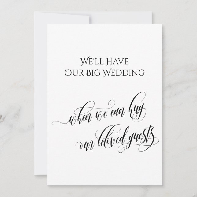 Invitation Simple Quand Nous Pouvons Vous Embrasser Mariage R (Devant)