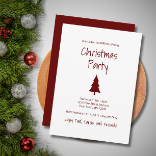 Invitation Simple sapin de Noël Moderne