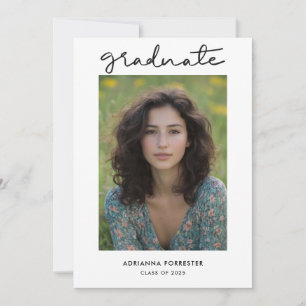 Invitation Simple Script Gradué Photo moderne