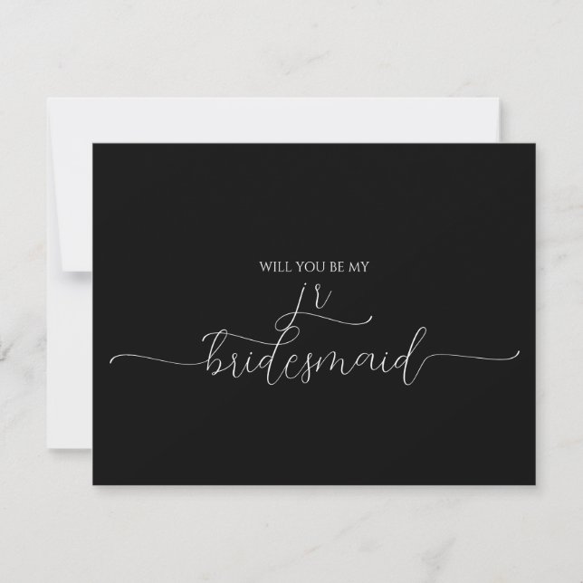 Invitation Simple Script Minimal Junior Bridesmaid Propositio (Devant)