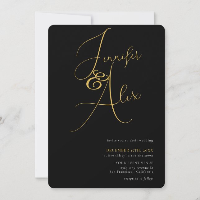 Invitation Simple Script Minimalist Photo Collage Wedding  (Devant)