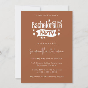 Invitation Simple Script minimaliste Moderne Bachelorette Par