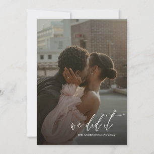 Invitation Simple Script Moderne Nous L'Avons Fait Photo De M