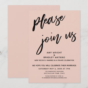 Invitation Simple S'il Vous Plaît Rejoignez-Nous Après Récept