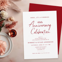 Simple surprise 40e anniversaire de Mariage Ruby R