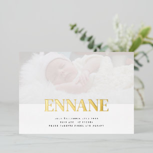 Invitation simple Thanku Foil