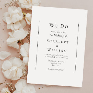 Invitation Simple Traditionnel Minimal Nous faisons Mariage
