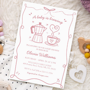 Invitation Simple Un Bébé Brûle Un Baby shower De Fille De Ca