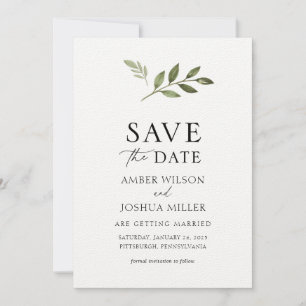 Invitation Simple verdure Sauvez la date
