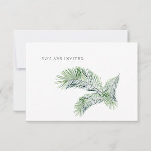Invitation Simple Vous êtes Invité Site Web de Mariage Tropic