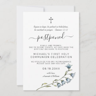 Invitation Simple Wildflower   Communion reportée