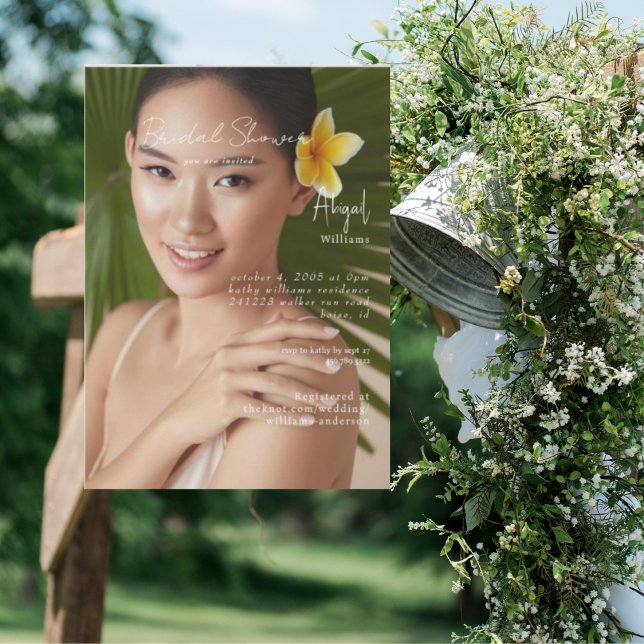 Invitation Simplement Sa Fête des mariées Photo Mariée (Créateur téléchargé)