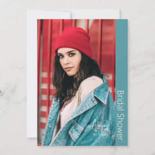 Invitation Simplement Sa Mariée Photo Fête des mariées Turquo