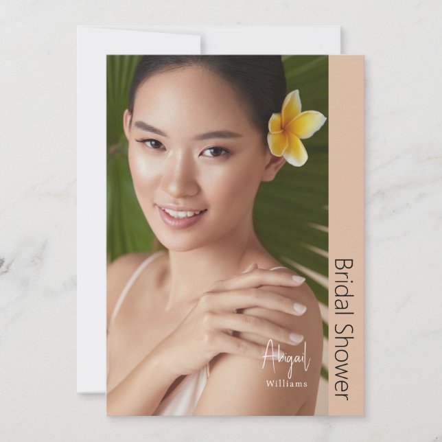 Invitation Simplement Sa Photo Mariée Moderne Fête des mariée (Devant)