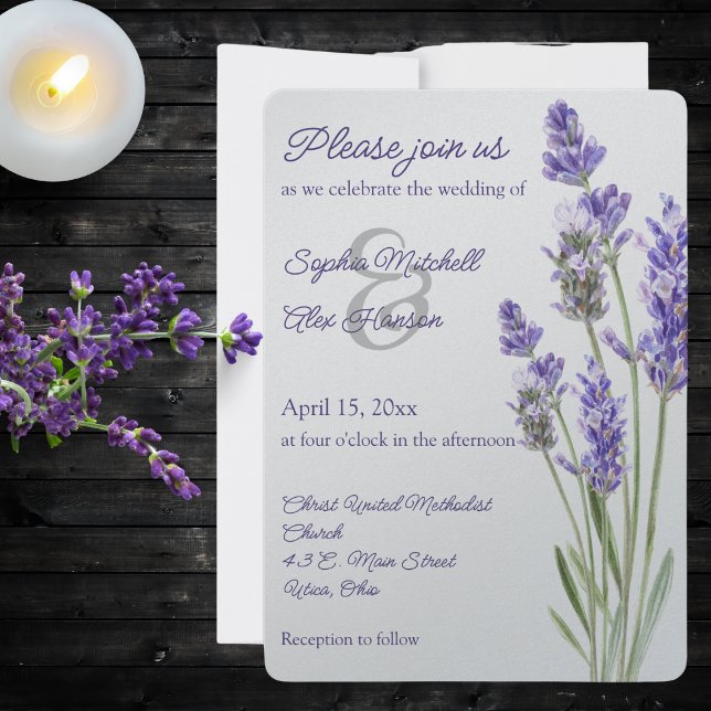 Invitation Simples Brins de Lavande  (Créateur téléchargé)