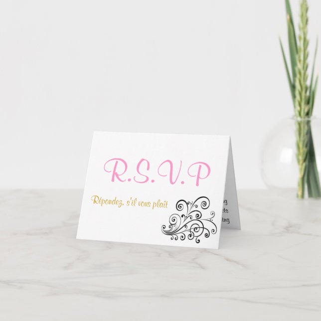 Invitation Simplicité à 16 RSVP (Devant)