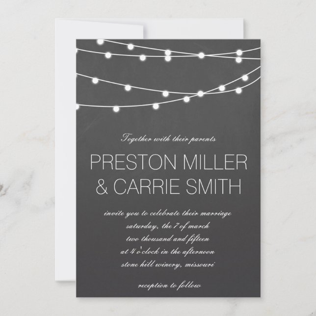 Invitation Simplicité de mariage lumineux| Mariage (Devant)