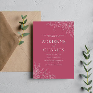 Invitation Simplicité Florale 1 Mûre Mariage Minimaliste