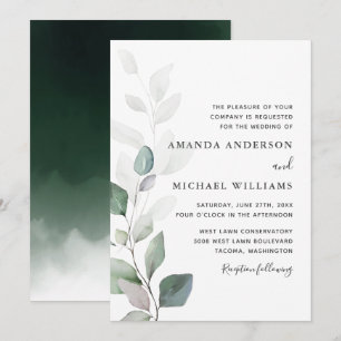 Invitation Simply Beautiful Aquarelle Mariage botanique