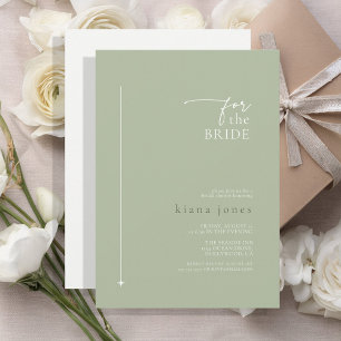 Invitation Simply Chic Fête des mariées Sage Green ID1046