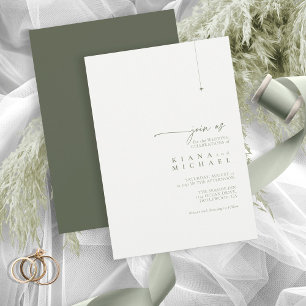 Invitation Simply Chic Mariage Pearl/Moss Green ID1046