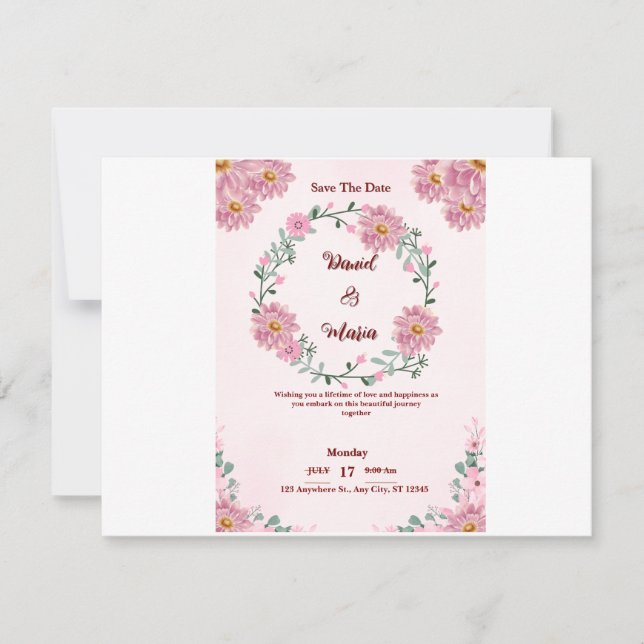 Invitation Simply in Love : A Day of Blush & Bliss (Devant)