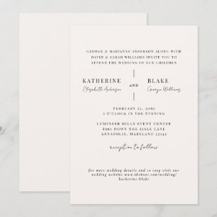 Invitation Simply Us Light Champagne Modern Website Mariage