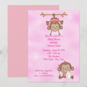 Invitation Singe de bébé de baby shower