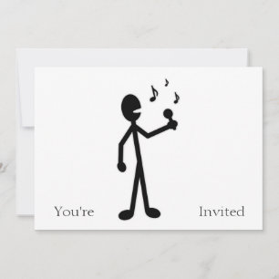 Invitation Singing Stick Figure