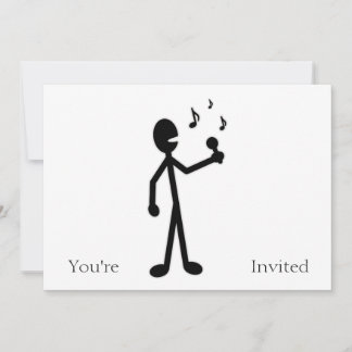 Invitation Singing Stick Figure
