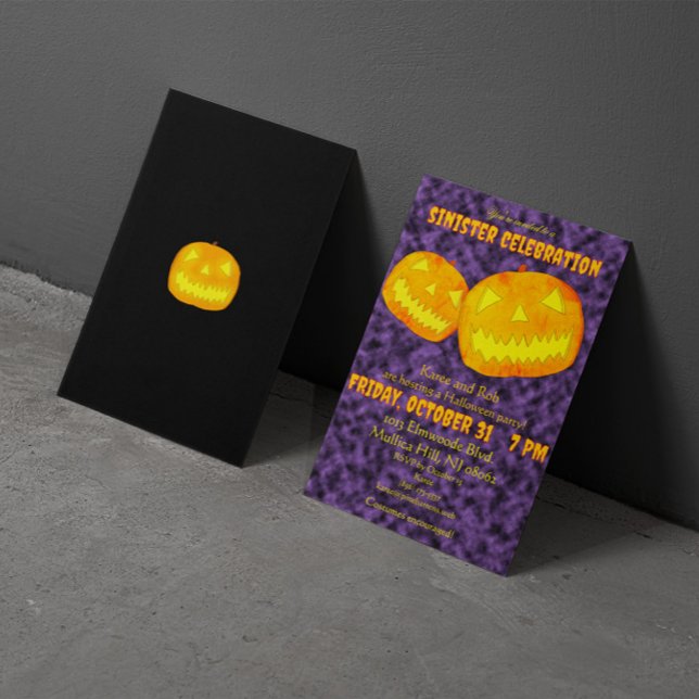 Invitation Sinister Celebration Halloween Party (Créateur téléchargé)
