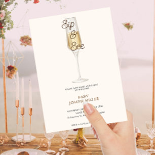 Invitation Sip De Baby Minimaliste Moderne Et Voir Baby showe