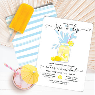 Invitation Sip & Dip Lemonade Pool Douche