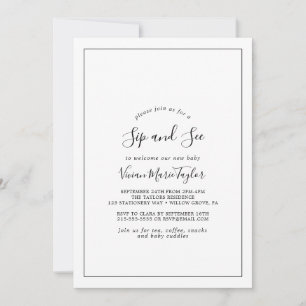 Invitation Sip minimaliste et voir