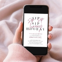 Sip Sip Hooray Virtual Wine Wedding shower Party