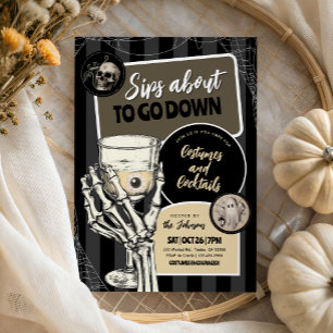 Invitation Sips Sur Le Point De Descendre Parti D'Halloween A