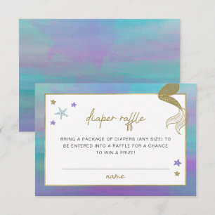 Invitation SIREN Mermaid Ticket de chaudière de plage tropica