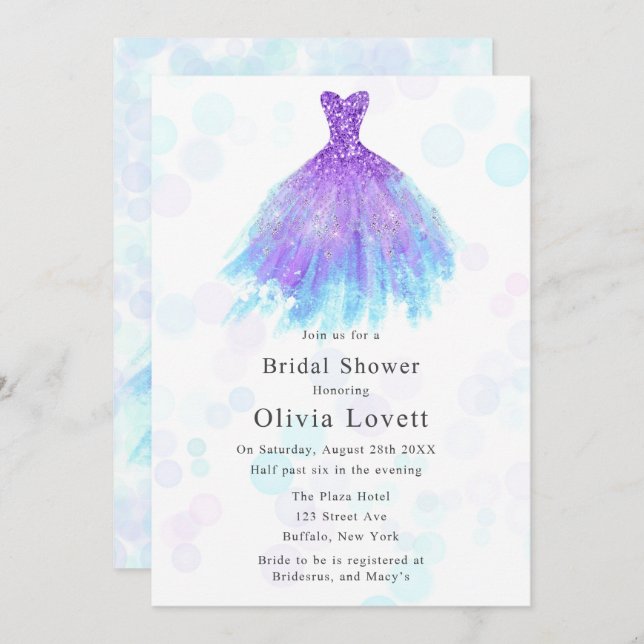 Invitation Sirène Bohemian Bridesmaid robe Fête des mariées (Devant / Derrière)