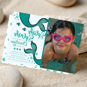 Invitation Sirène de Splish Splash Anniversaire Bash 