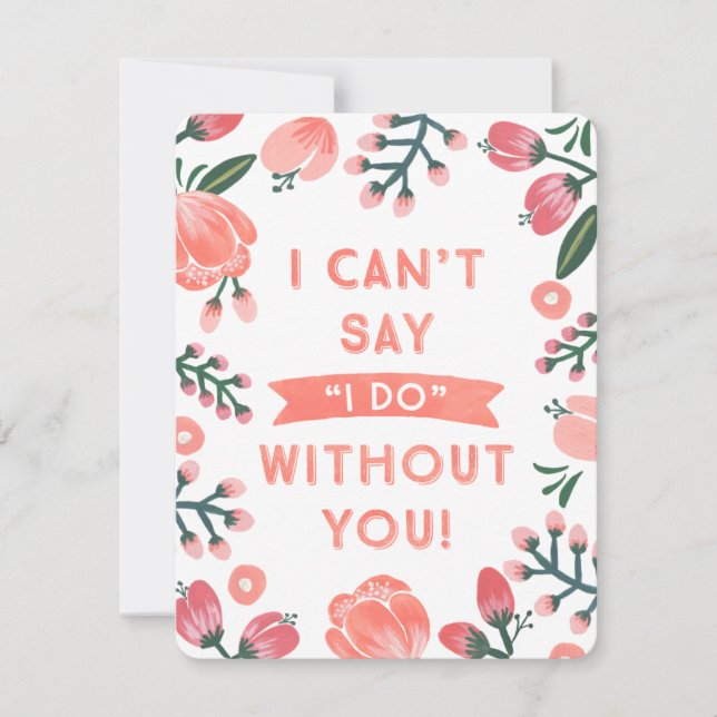 Invitation Sirène Florale | Bridesmaid (Devant)